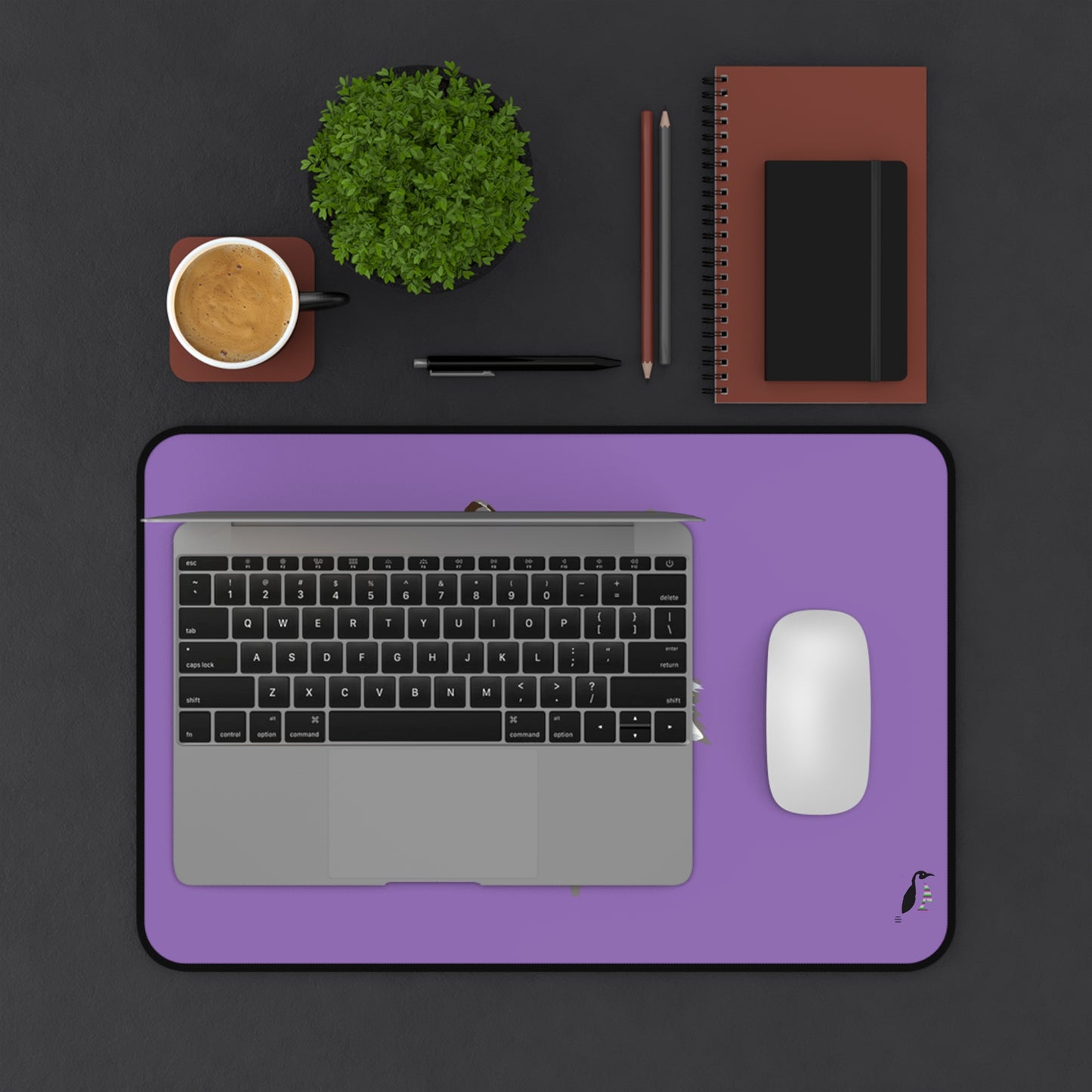 Desk Mat: Wolves Lite Purple