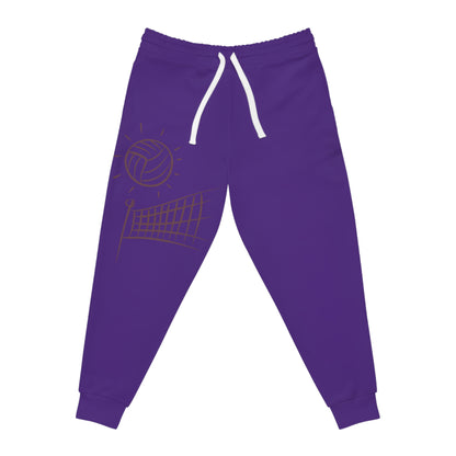 Athletic Joggers: Volleyball Purple