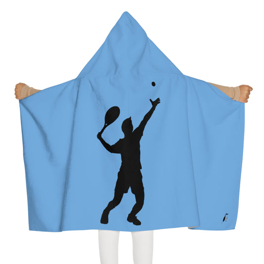 Youth Hooded Towel: Tennis Lite Blue