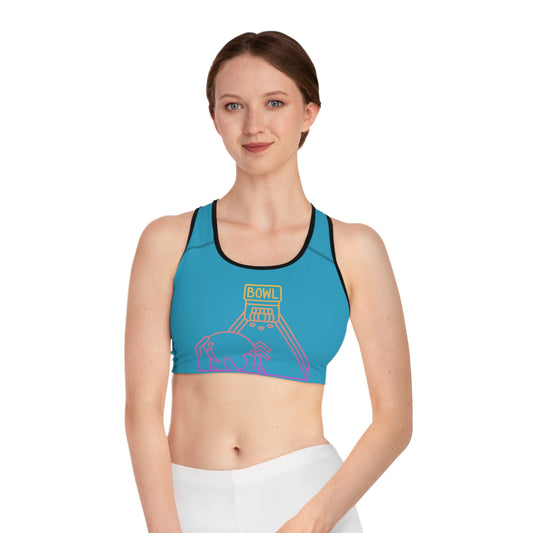 Sports Bra: Bowling Turquoise