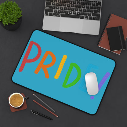 Desk Mat: LGBTQ Pride Turquoise