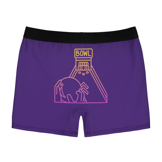 Men's Boxer Briefs: Bowling Purple