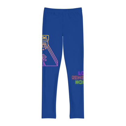 Youth Full-Length Leggings: Bowling Dark Blue