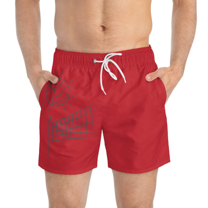 Swim Trunks: Volleyball Dark Red