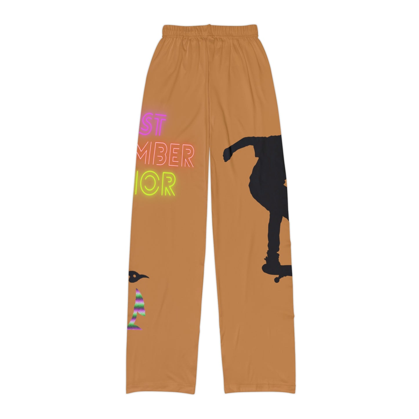 Kids Pajama Pants: Skateboarding Lite Brown