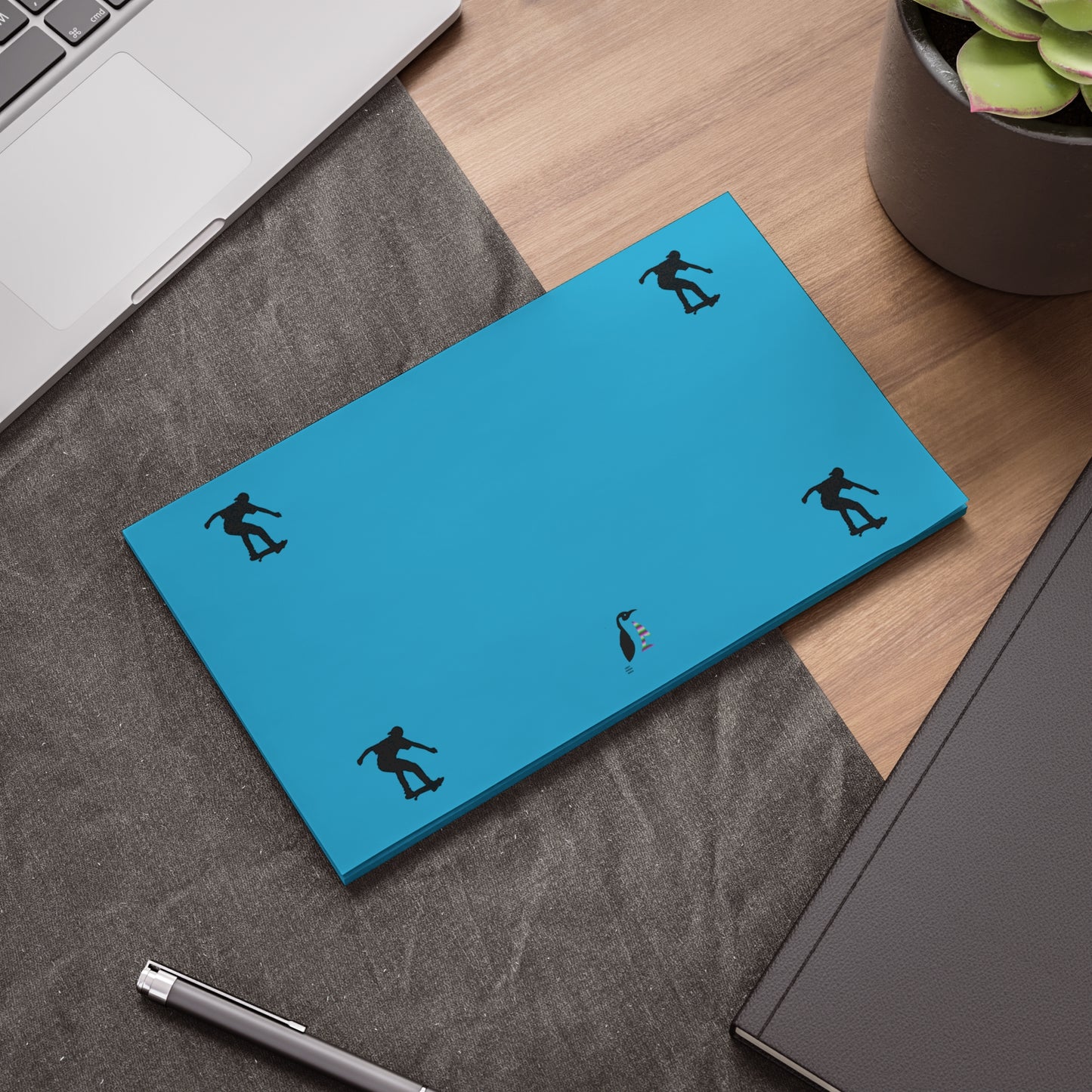 Post-it® Note Pads: Skateboarding Turquoise