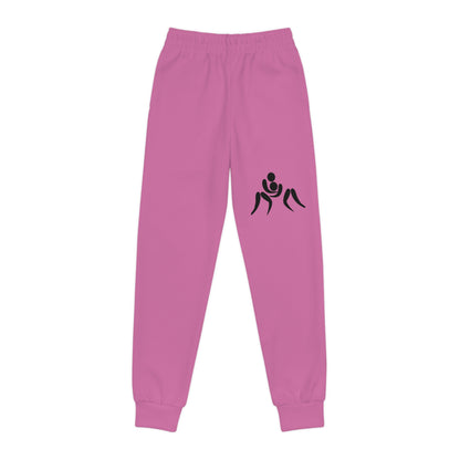 Youth Joggers: Wrestling Lite Pink