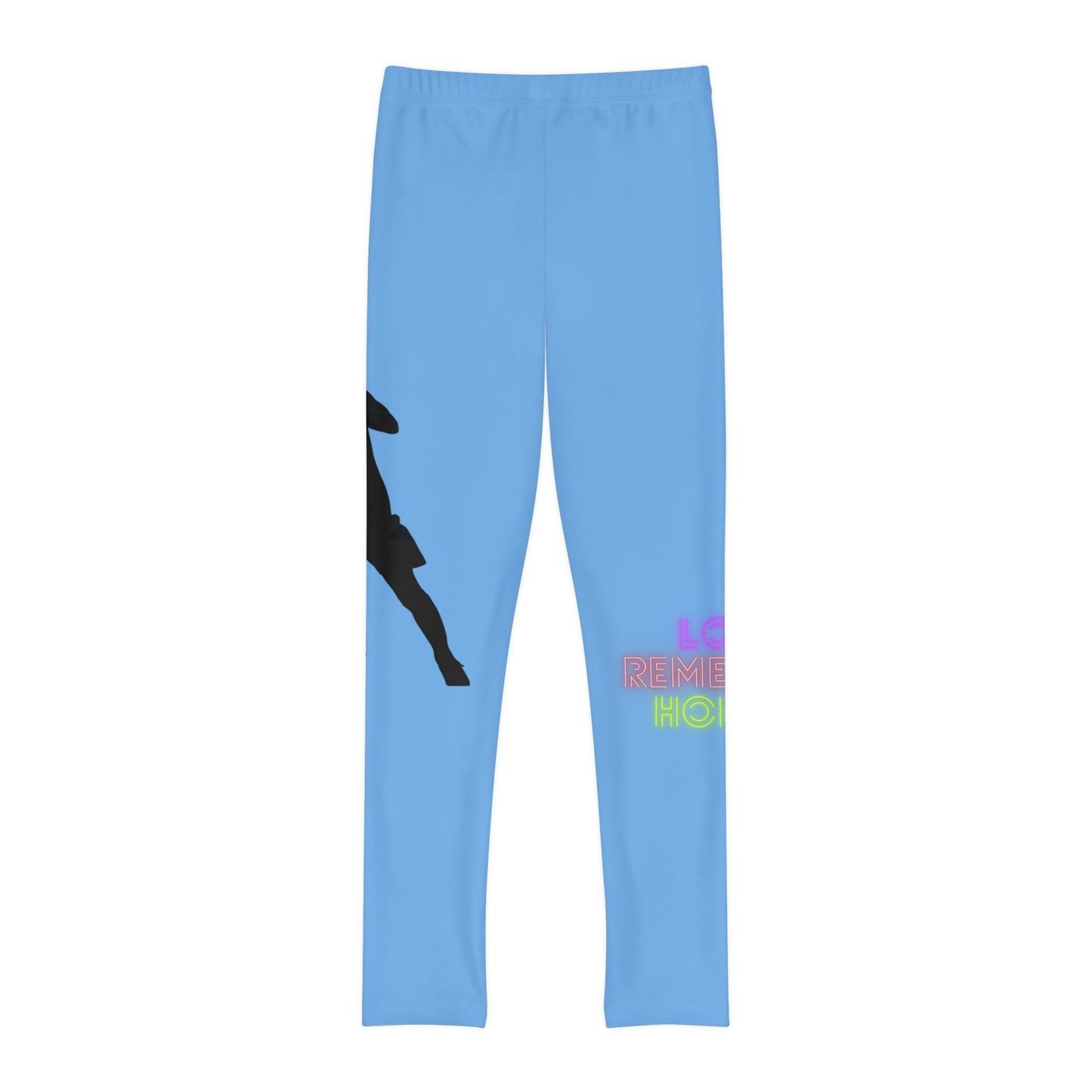 Youth Full-Length Leggings: Soccer Lite Blue