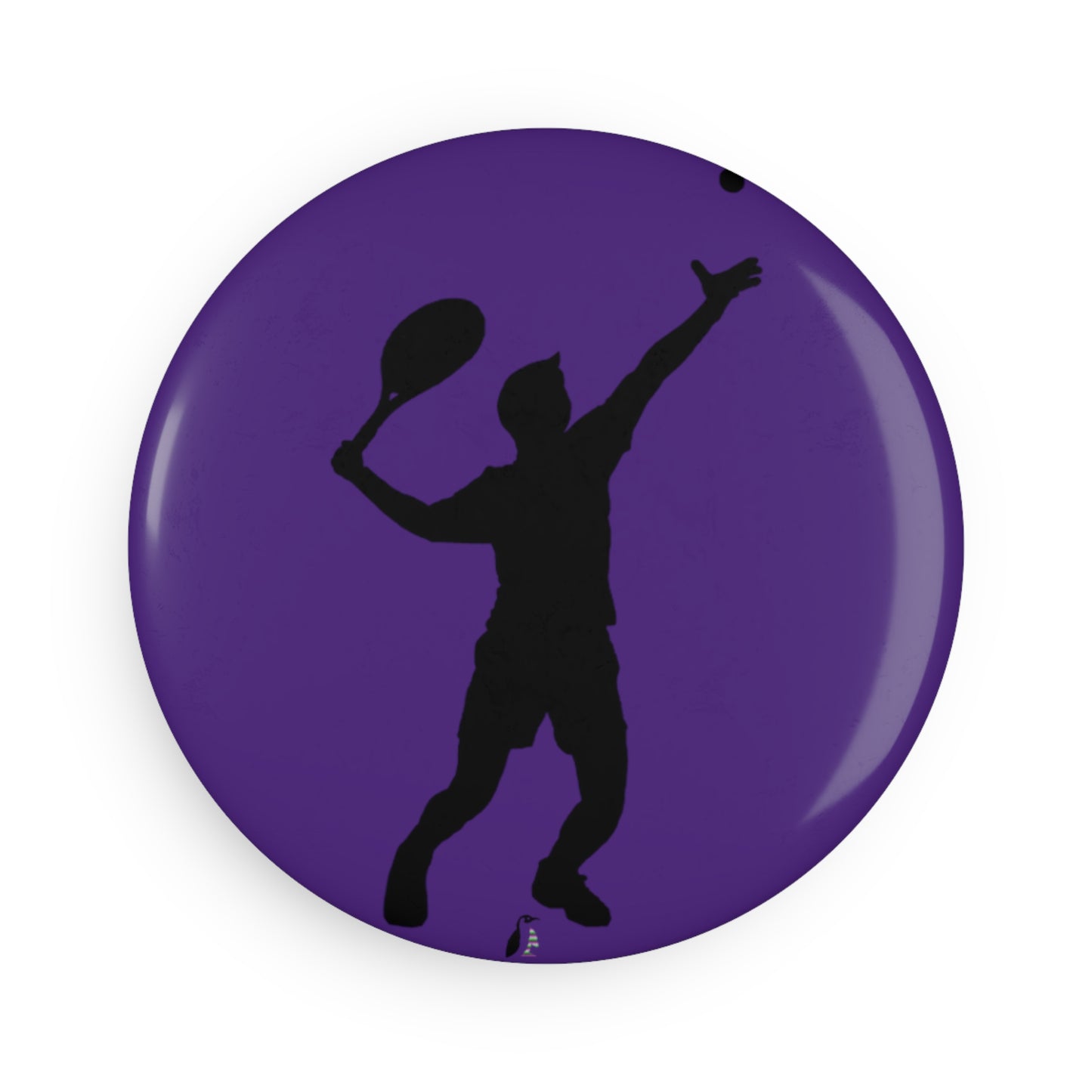 Button Magnet, Round (1 & 10 pcs): Tennis Purple