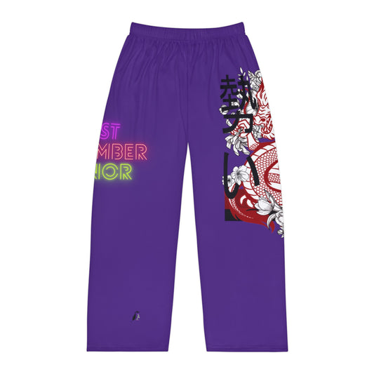 Men's Pajama Pants: Dragons Purple