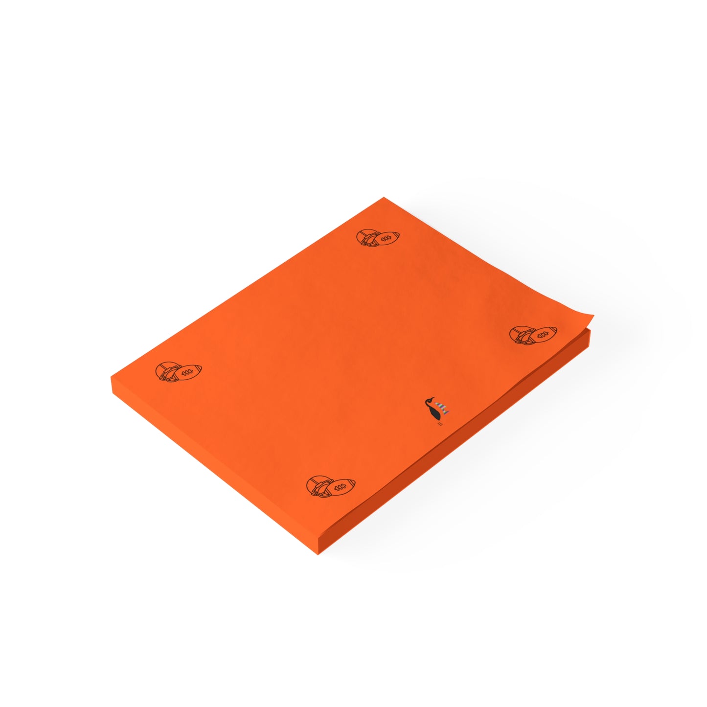 Post-it® Note Pads: Football Orange