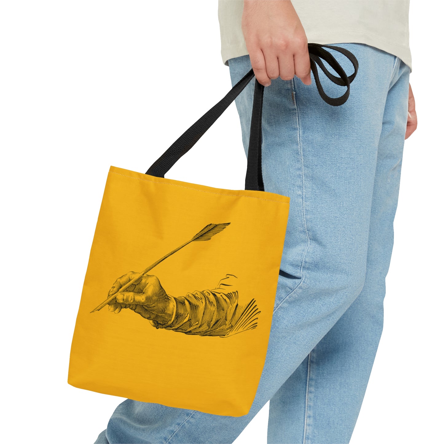 Tote Bag: Writing Yellow