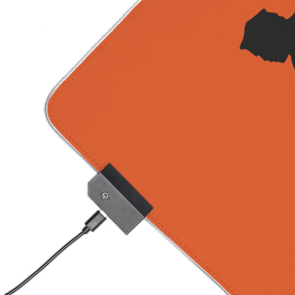 LED Gaming Mouse Pad: Hockey Orange