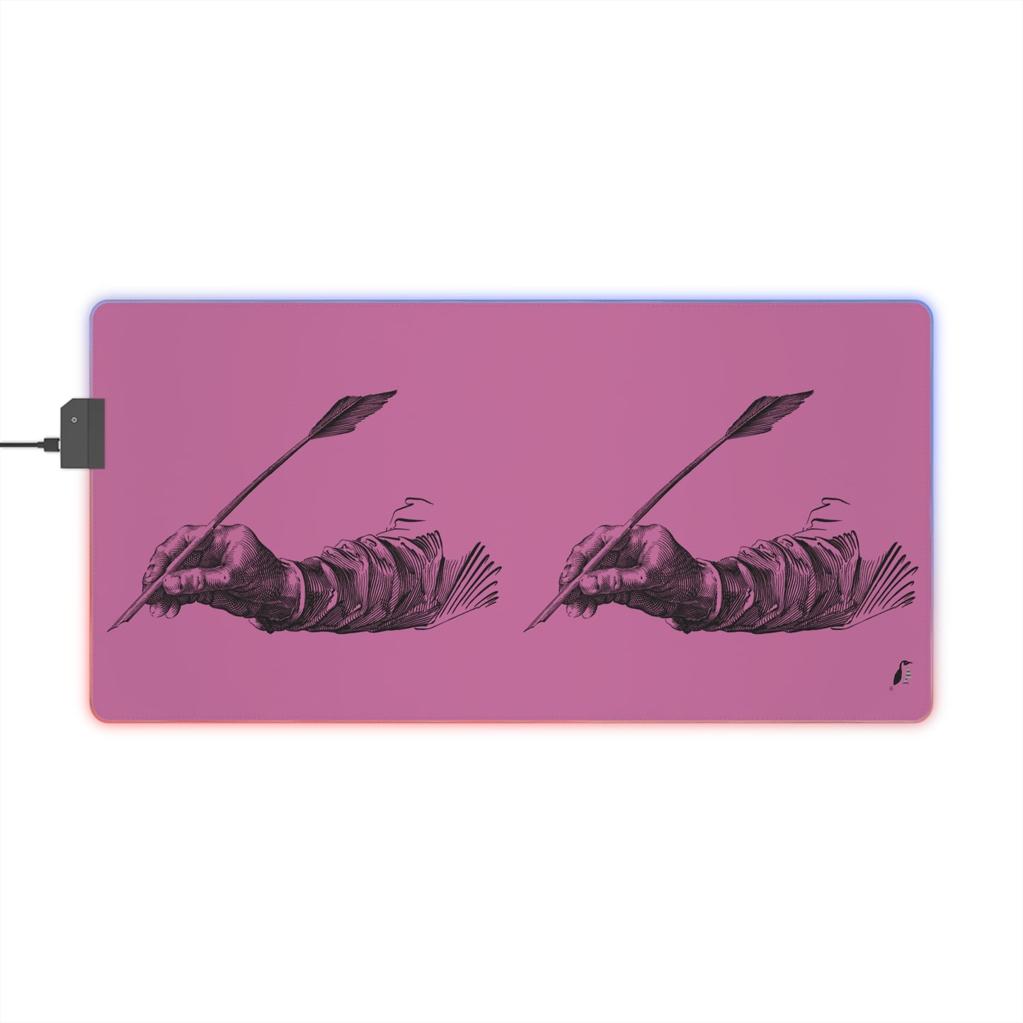 LED Gaming Mouse Pad: Writing Lite Pink