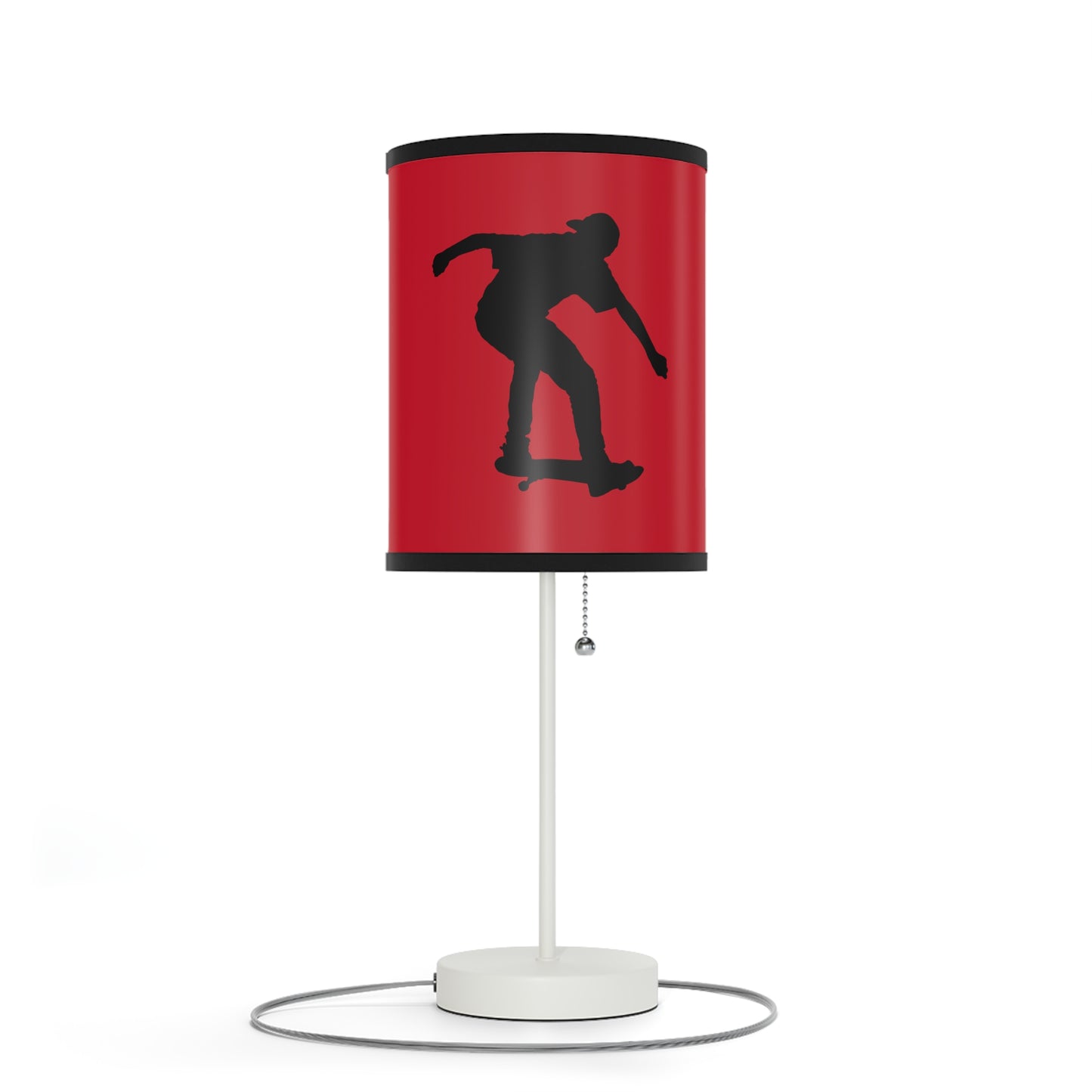 Lamp on a Stand, US|CA plug: Skateboarding Dark Red