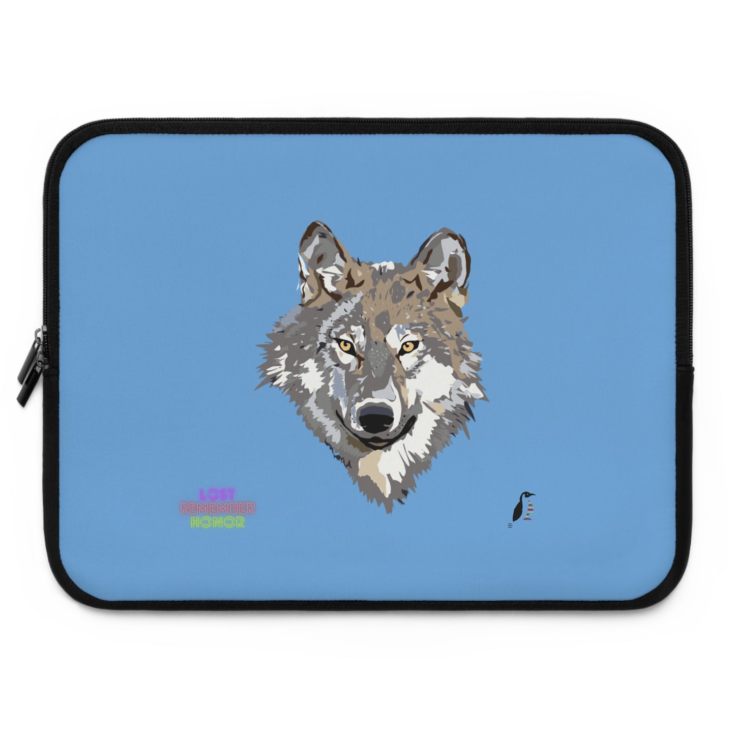 Laptop Sleeve: Wolves Lite Blue