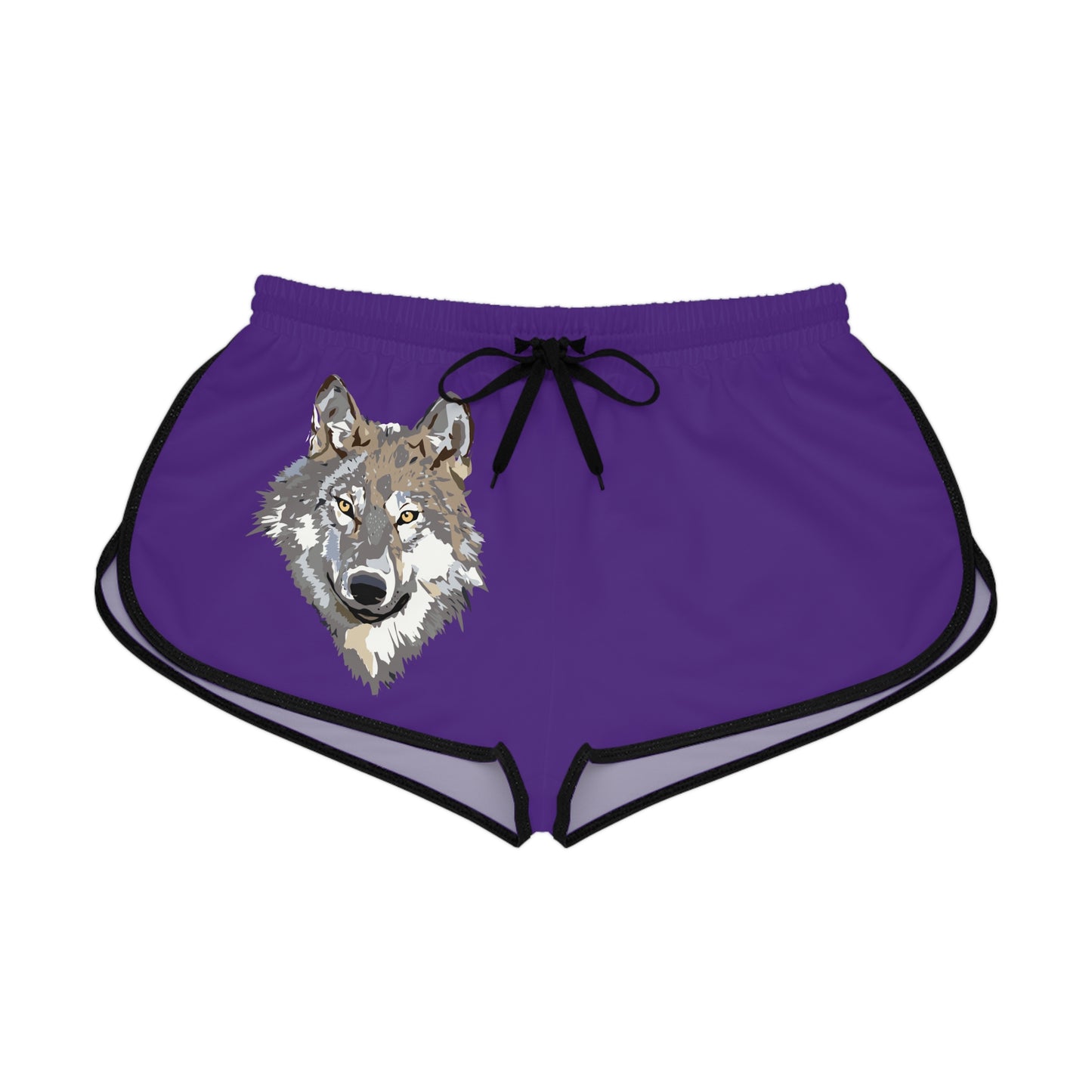 Women's Relaxed Shorts: Wolves Purple