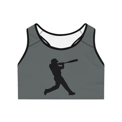 Sports Bra: Baseball Dark Grey