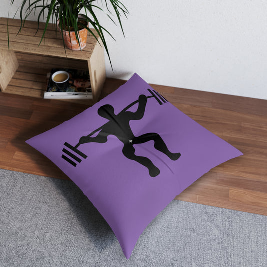 Tufted Floor Pillow, Square: Weightlifting Lite Purple