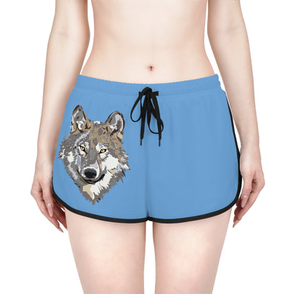 Women's Relaxed Shorts: Wolves Lite Blue