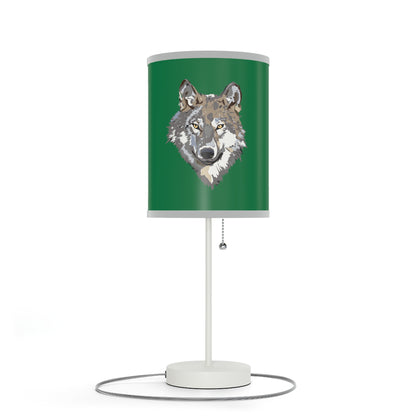 Lamp on a Stand, US|CA plug: Wolves Dark Green