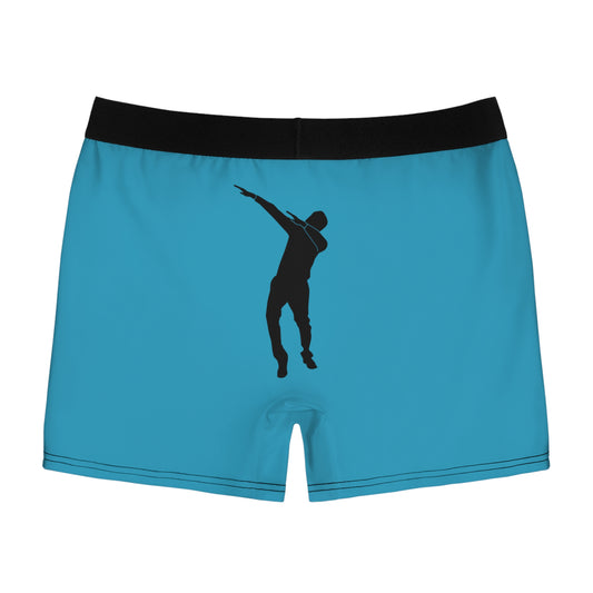 Men's Boxer Briefs: Dance Turquoise