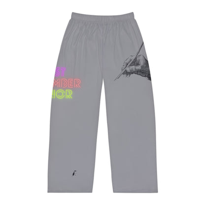 Men's Pajama Pants: Writing Grey