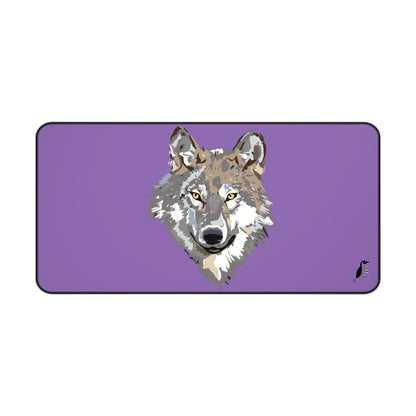 Desk Mat: Wolves Lite Purple