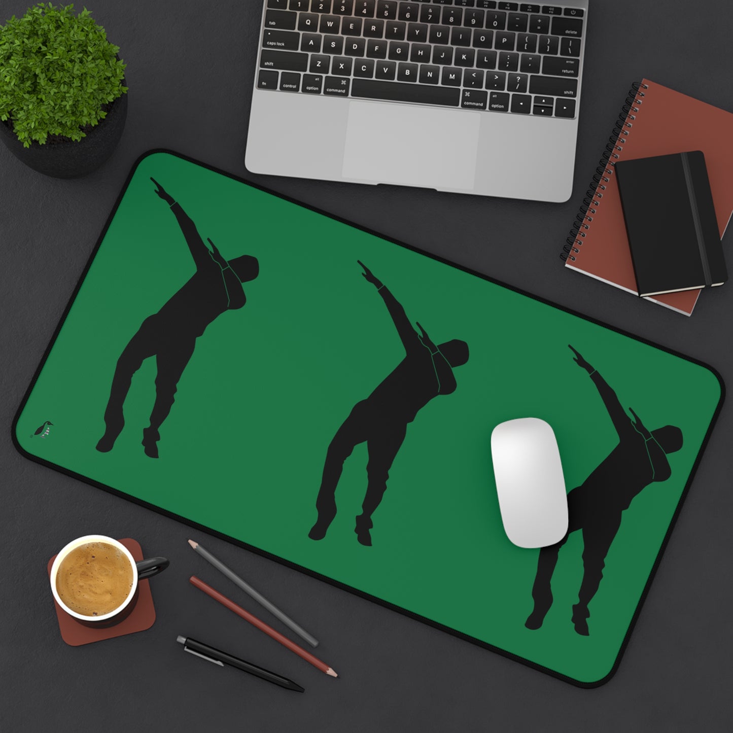 Desk Mat: Dance Dark Green