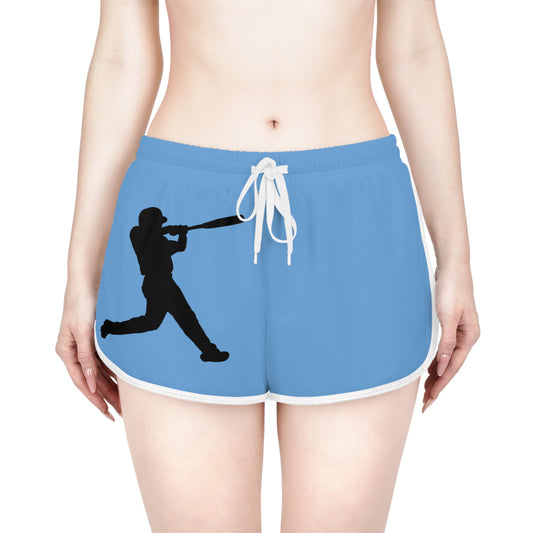 Women's Relaxed Shorts: Baseball Lite Blue