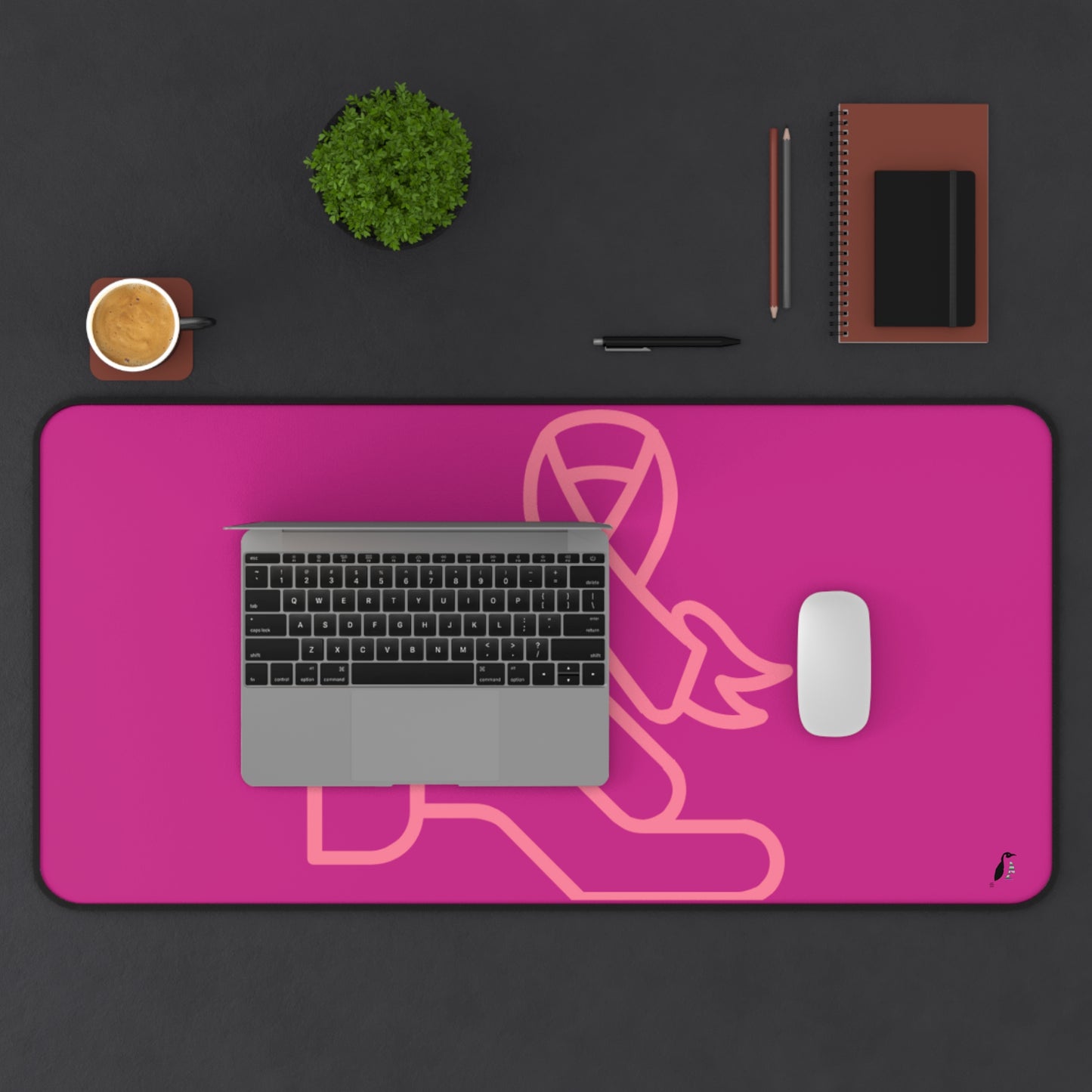 Desk Mat: Fight Cancer Pink