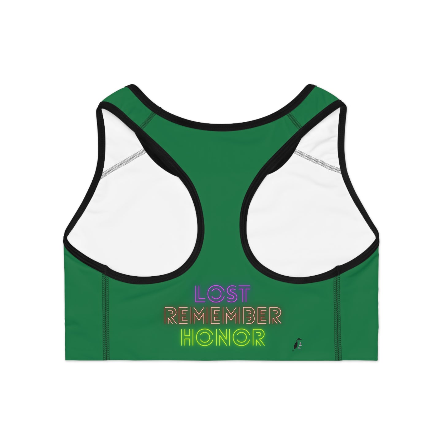 Sports Bra: LGBTQ Pride Dark Green