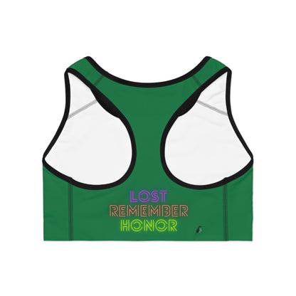 Sports Bra: LGBTQ Pride Dark Green