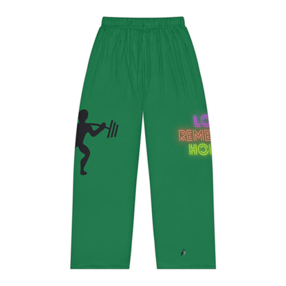 Women's Pajama Pants: Weightlifting Dark Green