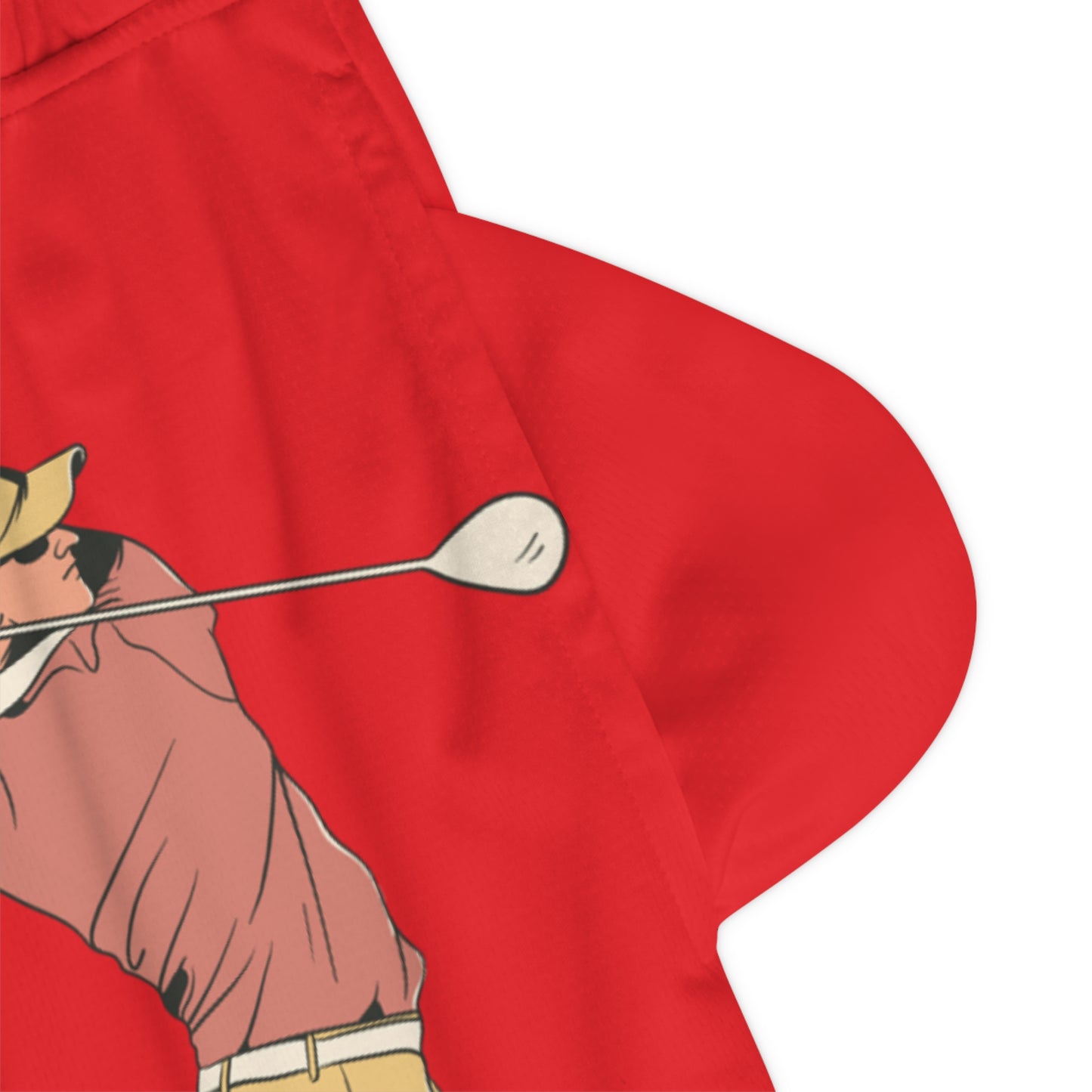 Basketball Rib Shorts: Golf Red