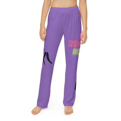 Kids Pajama Pants: Wrestling Lite Purple