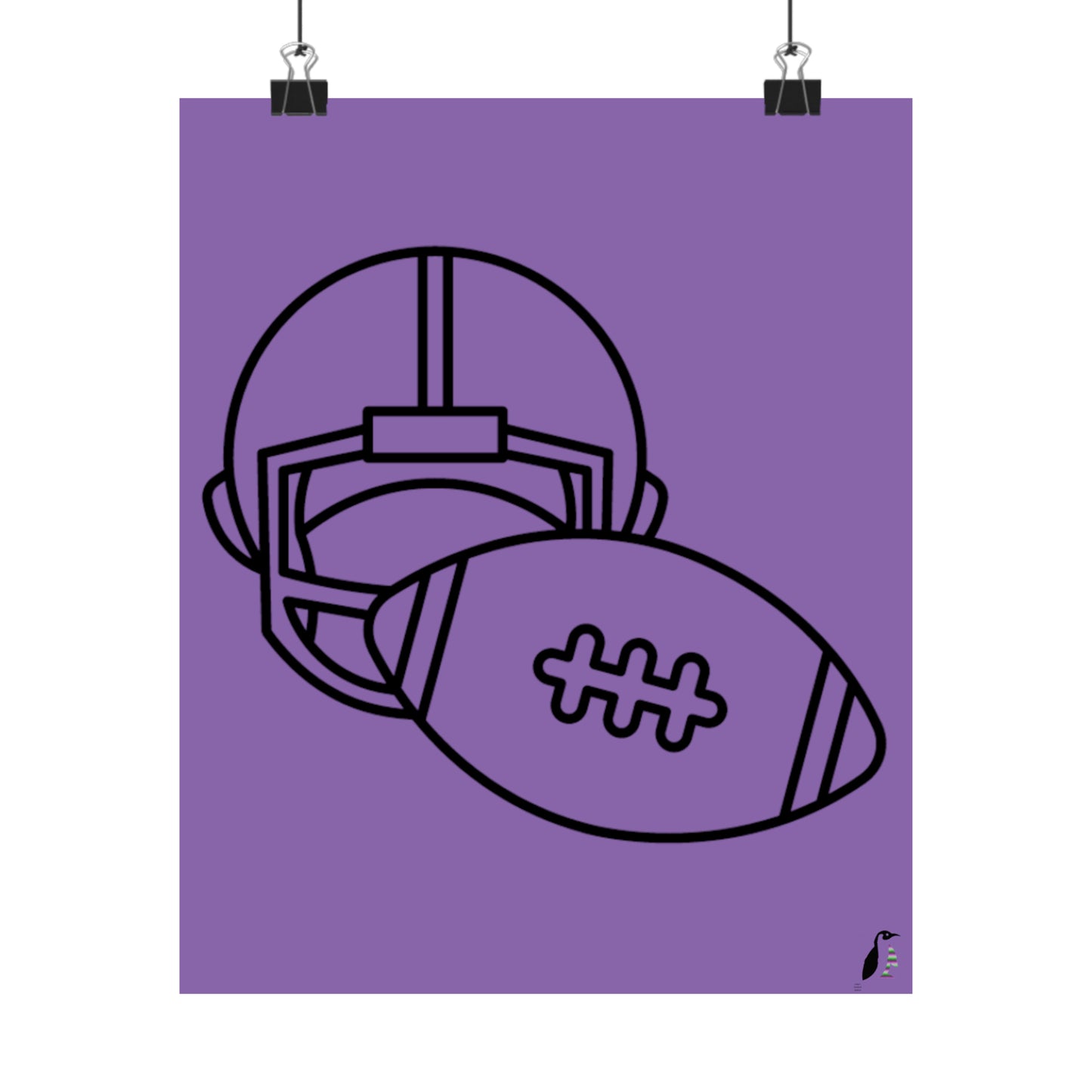Premium Matte Vertical Posters: Football Lite Purple