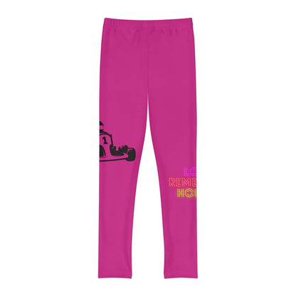 Youth Full-Length Leggings: Racing Pink