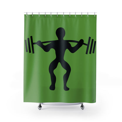 Shower Curtains: #1 Weightlifting Green