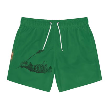 Swim Trunks: Writing Dark Green