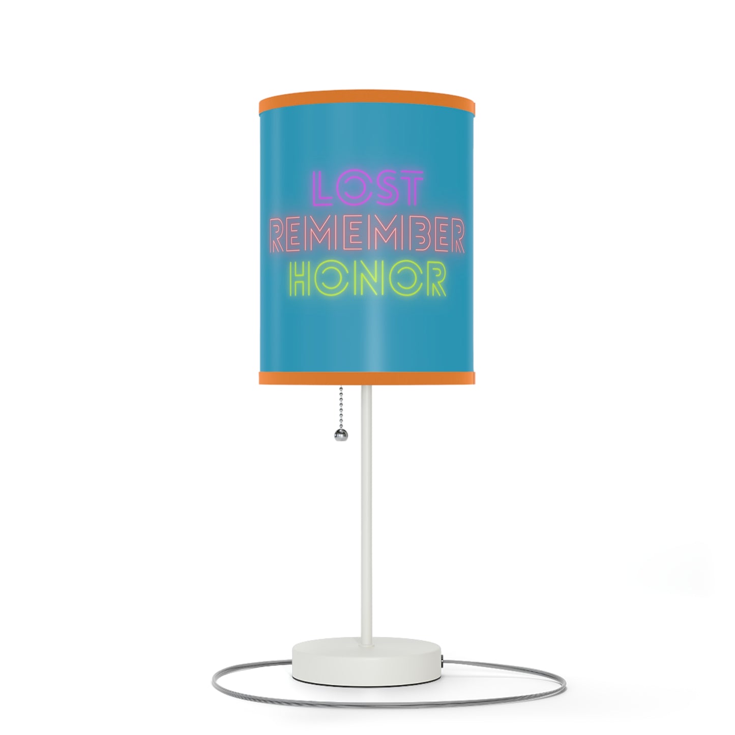 Lamp on a Stand, US|CA plug: Wolves Turquoise