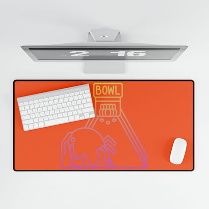 Desk Mats: Bowling Orange