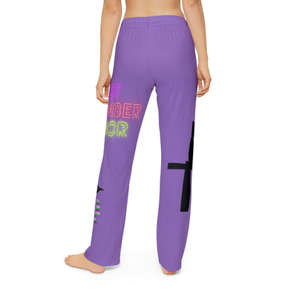 Kids Pajama Pants: Fishing Lite Purple