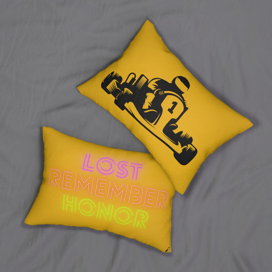 Spun Polyester Lumbar Pillow: Racing Yellow