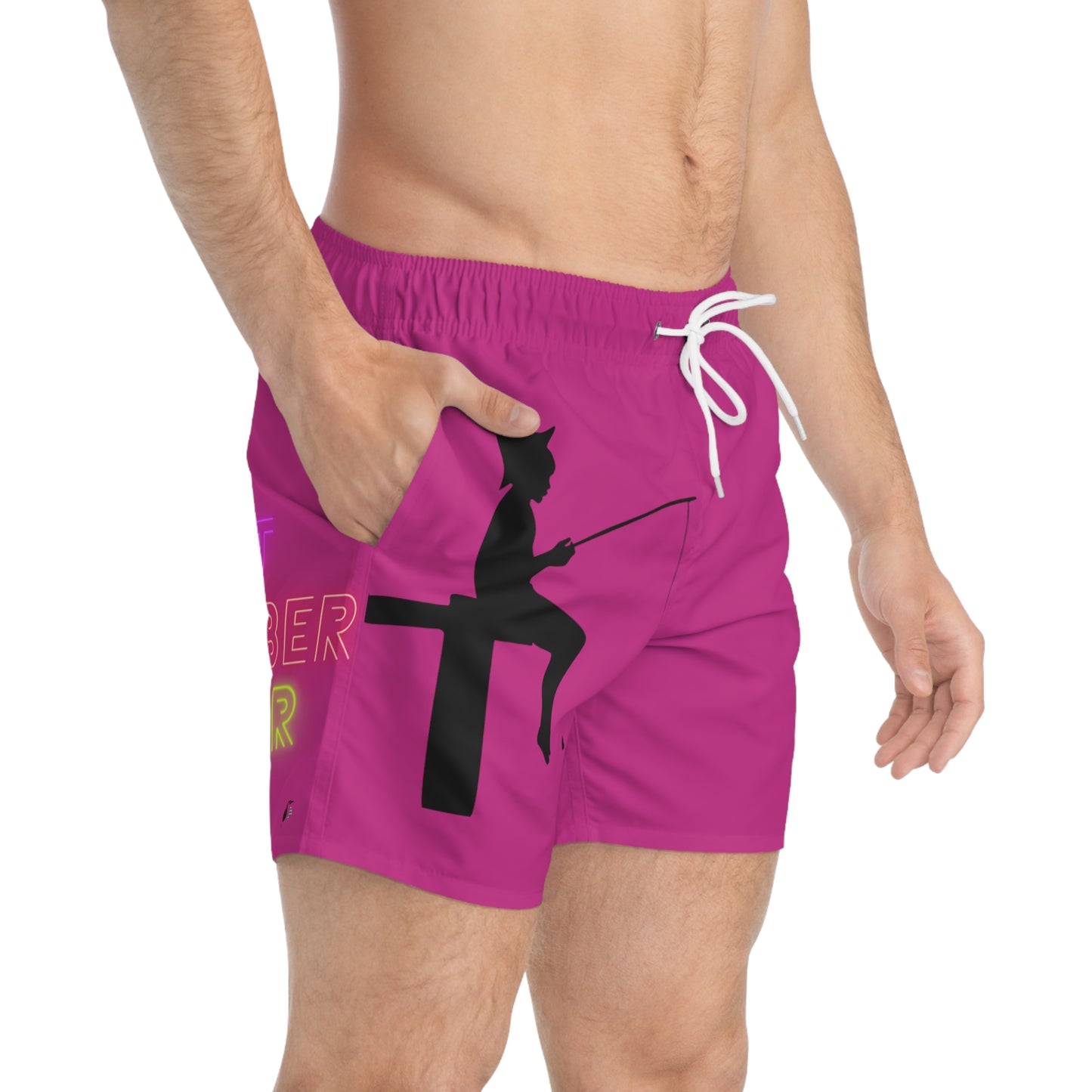 Swim Trunks: Fishing Pink