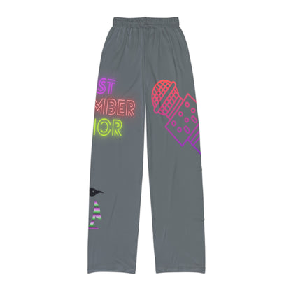 Kids Pajama Pants: Music Dark Grey