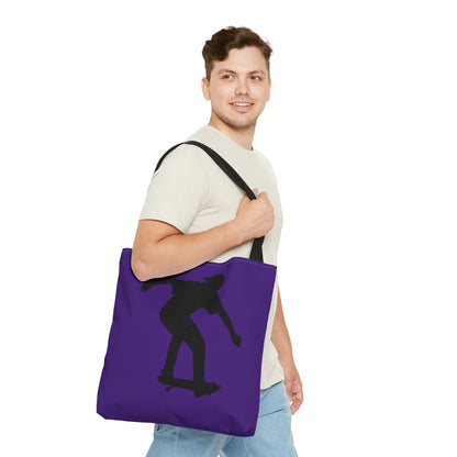 Tote Bag: Skateboarding Purple