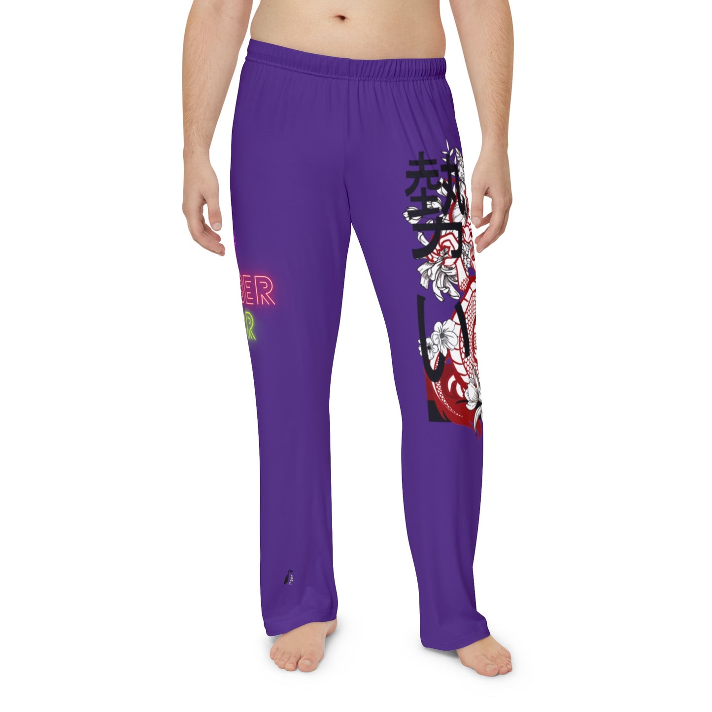 Men's Pajama Pants: Dragons Purple