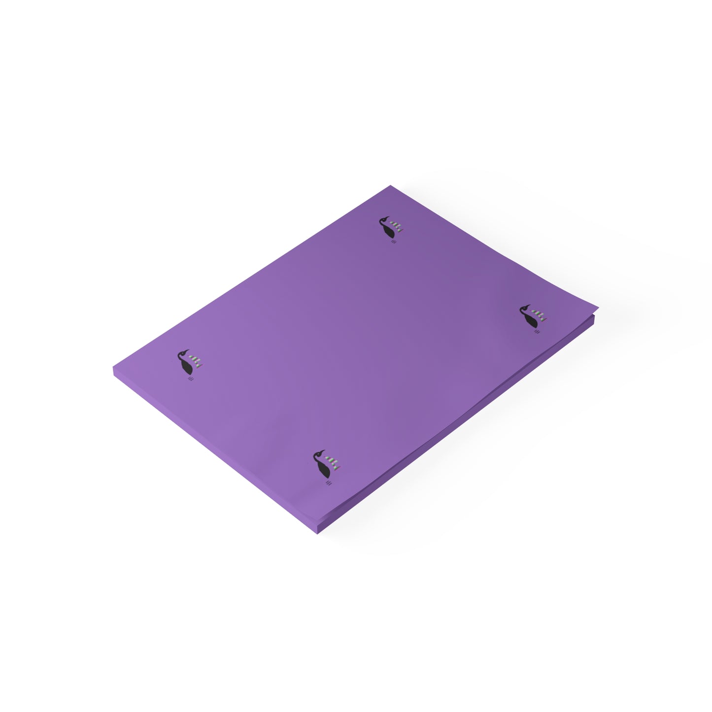 Post-it® Note Pads: Crazy Penguin World Logo Lite Purple