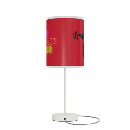 Lamp on a Stand, US|CA plug: Weightlifting Dark Red